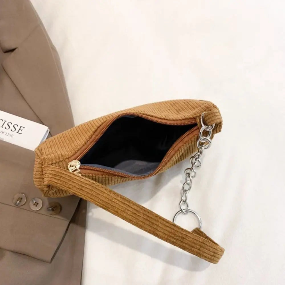 Bolsas de ombro retrô de veludo para mulheres Bolsa com zíper feminino Bolsas de ombro casuais Bolsa de corrente feminina Bolsa de axilas