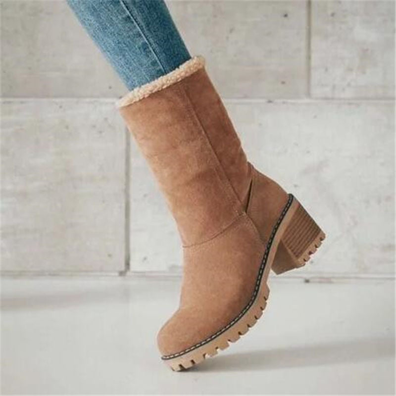 Bota Feminina de Inverno Forrada em Lã