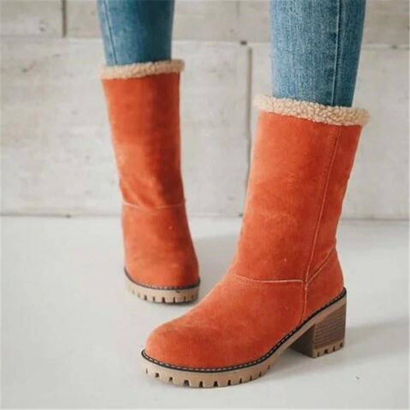 Bota Feminina de Inverno Forrada em Lã